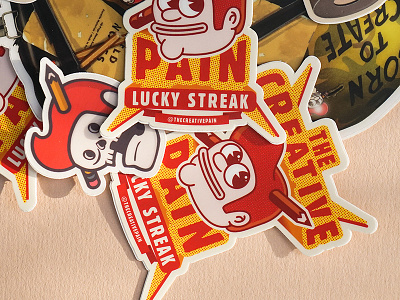 The Creative Sticker / Enamel Pin bundle enamel melt down pink pins stickers the creative pain wax