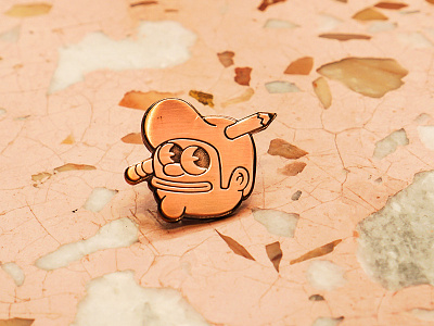 The Creative Pain copper pin bubbles copper enamel pez pin pink plastic shipping soap sticker mule the creative pain tyler