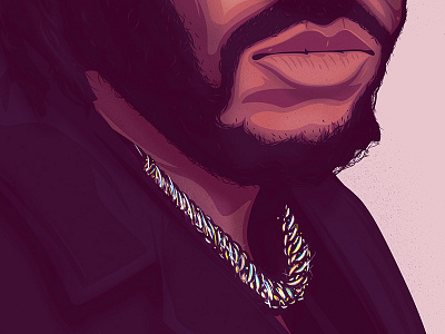 Feel chain damn face illustration kendrick lamar music rap vector