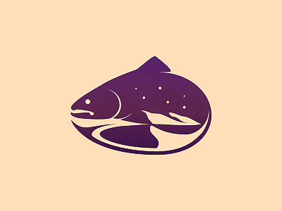 Moonlight Daydream fish fish logo gradients icon logo mountain samon trout