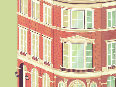 Hello from above bricks buildings illustration illustrator windows