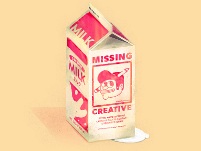 Missing Creative!!! branding food icons illustration illustrator logo milk missing nature simple the creative pain typography vector