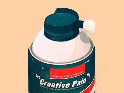Breakthrough cut design illustration razor routine shaving cream the creative pain vector