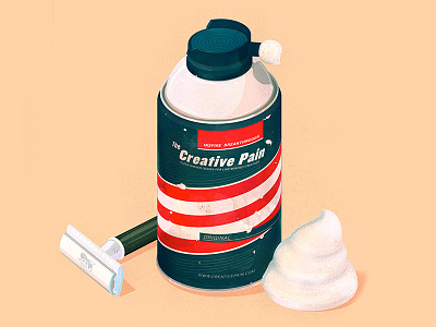 The Creative Pain - Routine clean cut design icons illistration illustrator razor routine shaving cream type vector