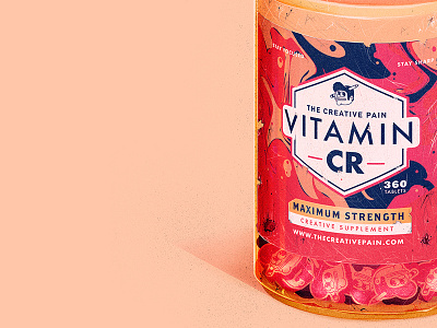 Vitamin CR branding design illustration illustrator logo the creative pain typography vector vitamin