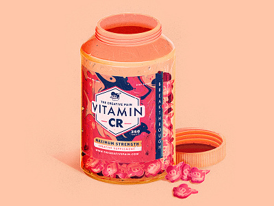 The Creative supplement branding food illustration illustrator logo pills the creative pain vector vitamins