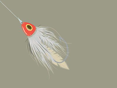 Fly 2 branding fishing hook illustration illustrator logo lure nature vector