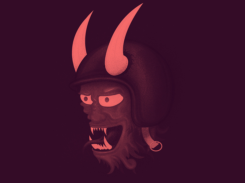 Mr. Hyde X 2 motocycle moto demon devil design nature the creative pain illustration mr hyde