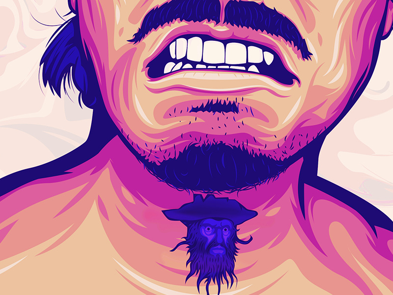 It's Black Beard BITCH! black beard design illustrator vector illustration marc rebillet