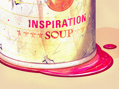 Inspiration Soup branding can design illustration illustrator pop art soup the creative pain tomato vector