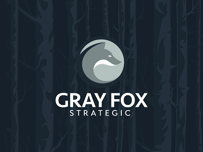 Gray Fox strategic branding design forest fox illustration illustrator lawyer logo nature strategic vector wildlife woods