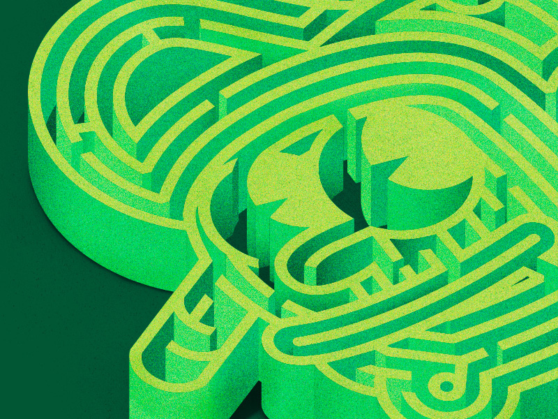 Lost in the process process lost maze logo vector illustrator icons nature design the creative pain illustration