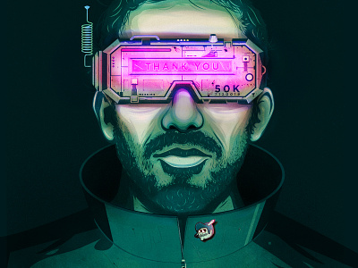 50k bladerunner goggles illustration illustrator the creative pain tron vr