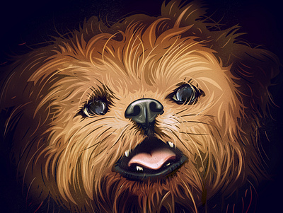 Woogie 2 branding brussels griffon dog illustration illustrator vector wacom