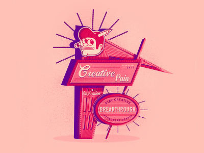 Follow the signs branding design illustration illustrator logo sign the creative pain typography vector