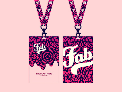 FAB Badges badge confrence design fab icons illustration illustrator lanyard pass typography vector