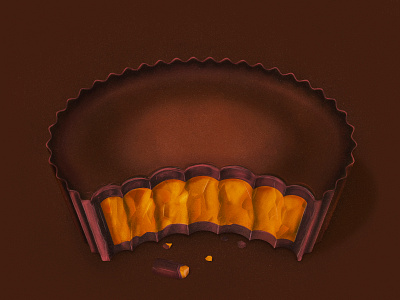 Peanut Butter cup branding candy design food halloween illustration illustrator peanut butter reeses vector