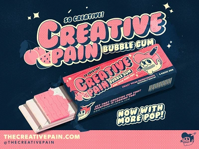 The gum with more pop! branding bubblegum design illustration illustrator the creative pain typography vector