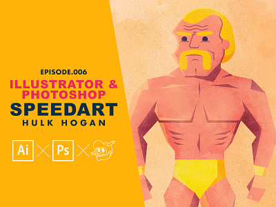 Hulk Hogan Speed art hulk hogan icons illustration illustrator speedart the creative pain tutorial vector wrestling wwf