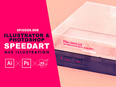 Nintendo NES Speedart [Adobe Illustrator & Photoshop] branding design icons illustration illustrator nes nintendo the creative pain vector video games