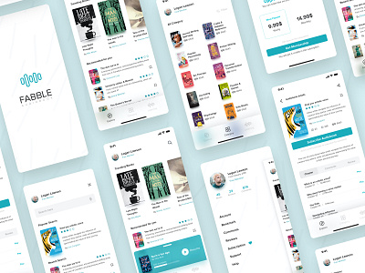 Fabble - Audiobook Concept app app design audiobook clean concept design ios design minimal mobile design ui uiux