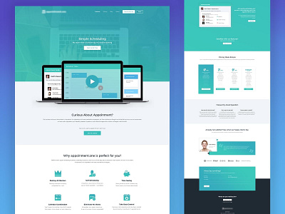 Appointment Booking Website - Landing Page appointment booking clean design landing page minimal ui web web design website design