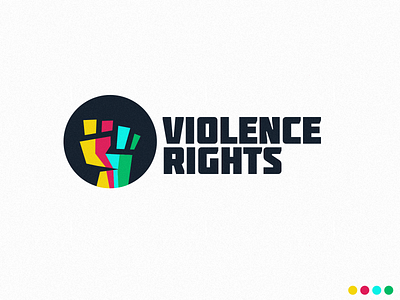 Violence Rights Logo abstract fist community creative criminal fistbump fists hand rights violence