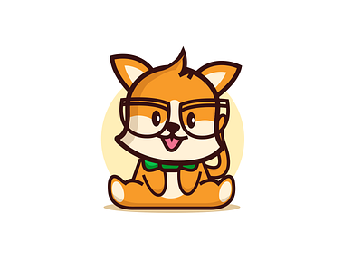 NerdCat animals cat cartoon cat logo cats cute animal cute illustration logo design branding logodesign mascot pet pet logo