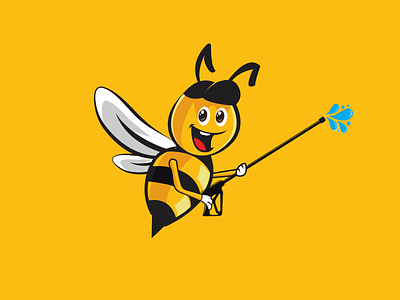 Honey Bee Wash bee bee design bee illustration bee logo bee mascot bees busy bee car wash happy bee hone bee design honey honey bee honey bee logo honey bee wash mascot new bee