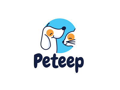 Pet + Dog + Cat Peteep Logo cat design cat logo dog and cat logo dog design dog logo minimal pet logo new cat logo new dog logo new pet logo new pets flat logo new pets logo pet pet design pet logo pets logo pets minimal logo