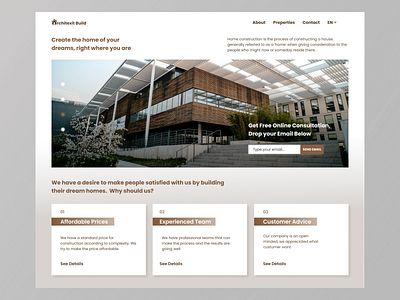 Architexit Build - Architecture Website architecture graphic design landingpage ui uiux website