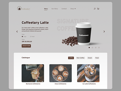 Coffee Cafe Landing Page coffee coffeeshop landing page ui uiux website