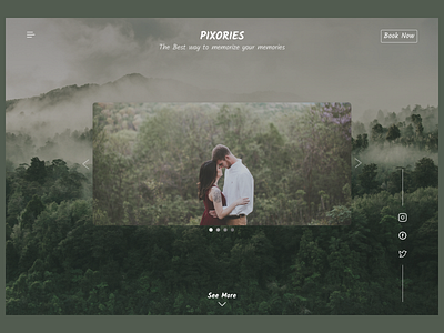 Photography Website - Pixories design heropage photography ui uiux ux website