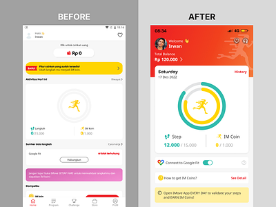 Redesign Fitness Apps branding design mobile app mobile design ui uiux