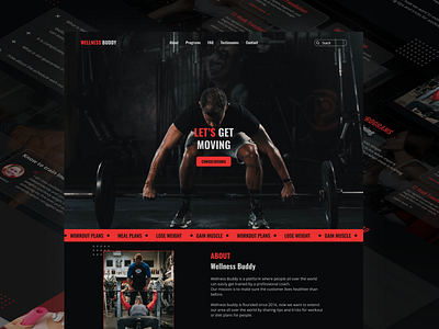 Fitness Coach Landing Page coach design fitness gym landingpage ui uiux website