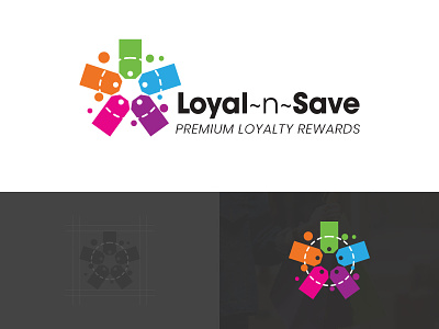 Logo Design for Loyal~n~Save abstract branding design logo logotype shopping symbol team vector wireframe