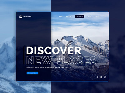 Discover - Travel Landing Page Design
