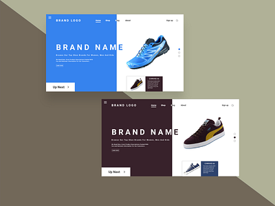 Brand Shoe web UI adobexd animation branding design illustration ui uiux ux web website