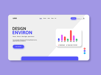 Web UI name Design Environ . adobexd animation art branding design illustration illustrator uiux web website