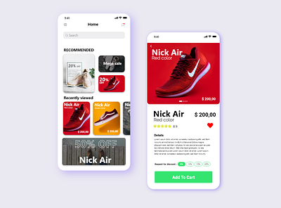 Online Shoe app design adobexd branding design illustration illustrator ui uiux ux web website