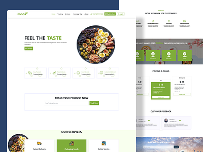 Food Delivery Web UI With Tracking Service (Multi Pages) adobe adobexd branding design food delivery graphic design illustration illustrator logo percal ui uiux ux vector web web design website