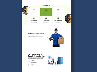 Food Delivery Web UI (Multi Pages) (Services,About, Experience)