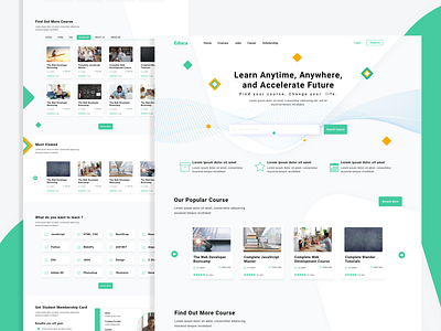 Educa - An Online Learning Platform adobexd branding design illustration logo ui uiux ux vector web