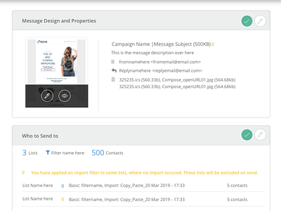 Settings and overview settings ui ux