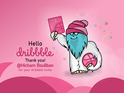 Thanks for invite design dribbble illustration logo mascot mascot design mascot logo vector