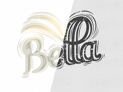 Bella bella letters type vector