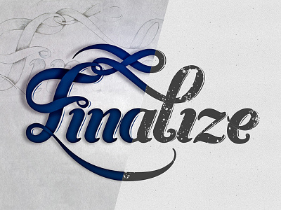 Finalize custom finalize letters type typography vector