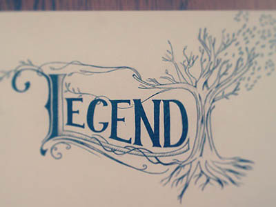 Hand drawn draw drawing handdrawn legend letters sketch tree typography