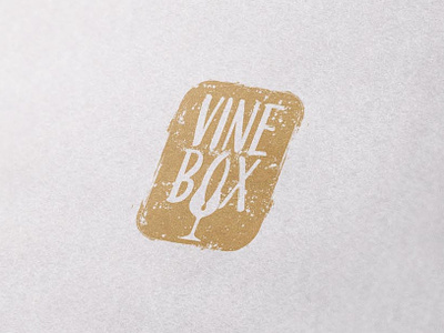 Logo Design - Vine Box corporate identity gold logo logotype online shop wine