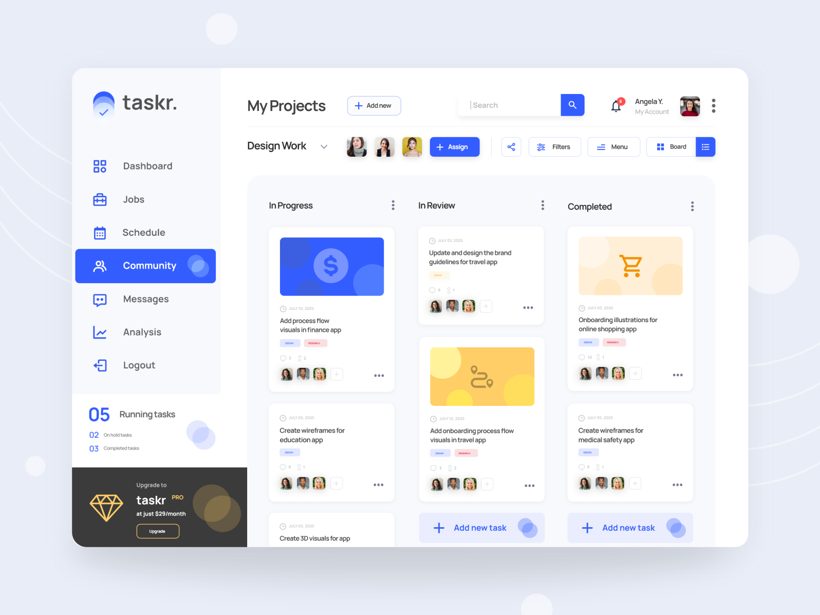 Task/Project Management Dashboard UI Design by Amol Firke on Dribbble